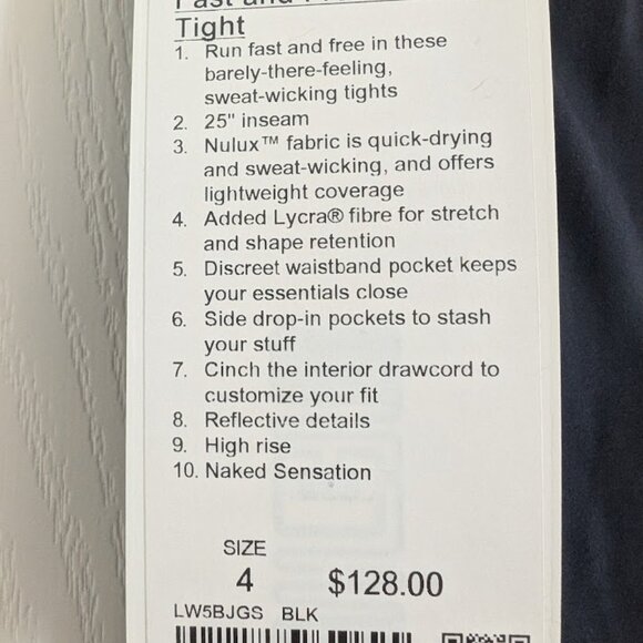 Fast and Free High-Rise 7/8 Tight, Sz 4, Black NWT - Picture 7 of 7